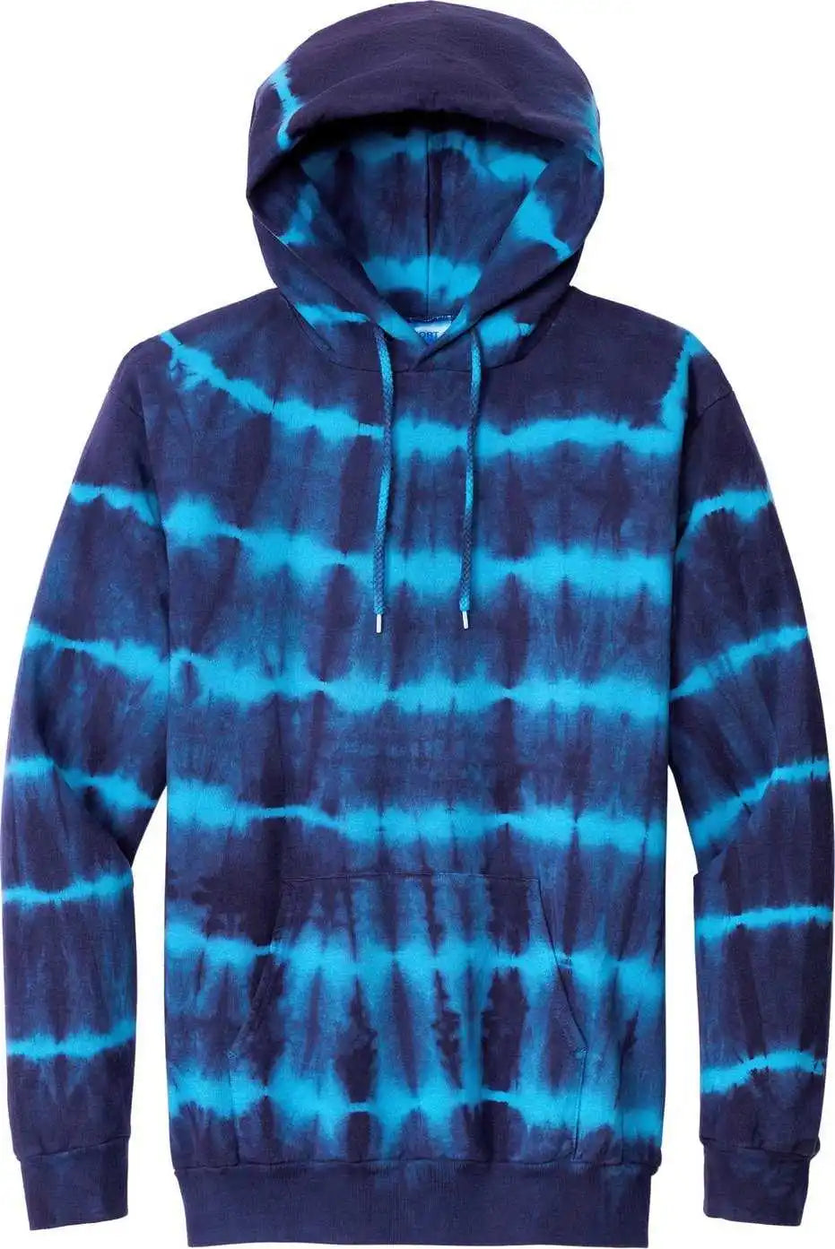 Port & Company Pc143 Allover Stripe Tie-dye Fleece - Turq/tmnvy