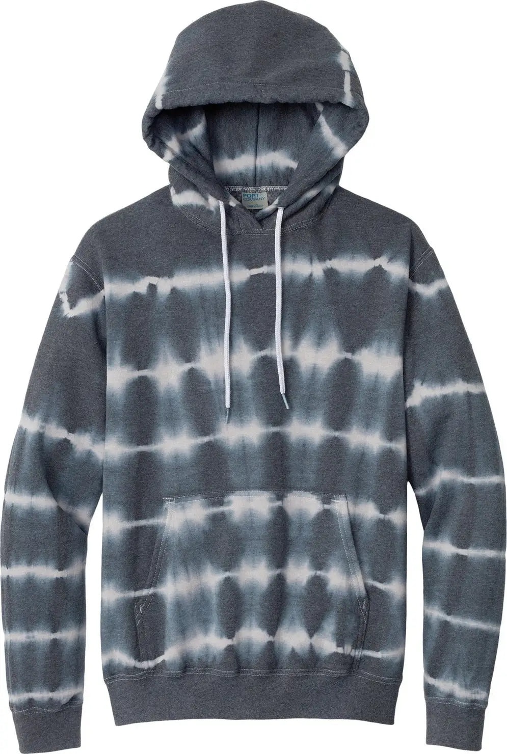 Port & Company Pc143 co Allover Stripe Tie-dye Fleece - Graphite Light Gray