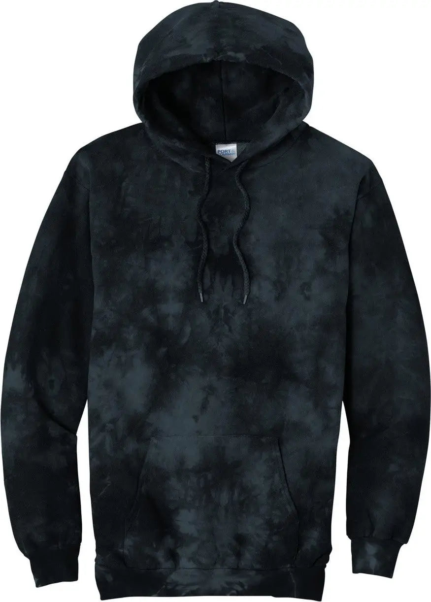 Port & Company Pc144 co Crystal Tie-dye Pullover Hoodie - Black