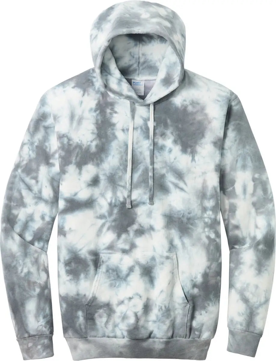 Port & Company Pc144 co Crystal Tie-dye Pullover Hoodie - Gray