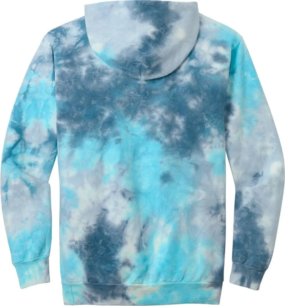 Port & Company Pc144 co Crystal Tie-dye Pullover Hoodie - Lagoon Colorburst