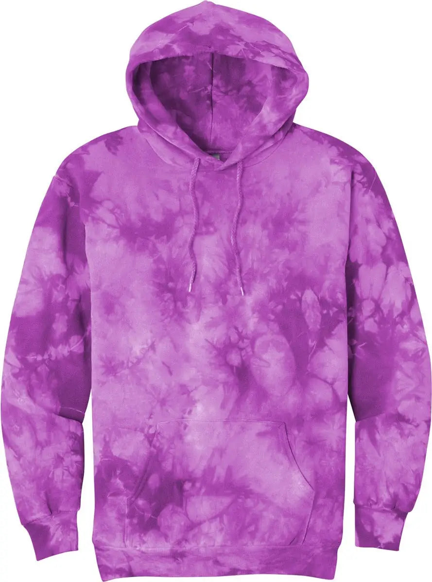 Port & Company Pc144 co Crystal Tie-dye Pullover Hoodie - Purple