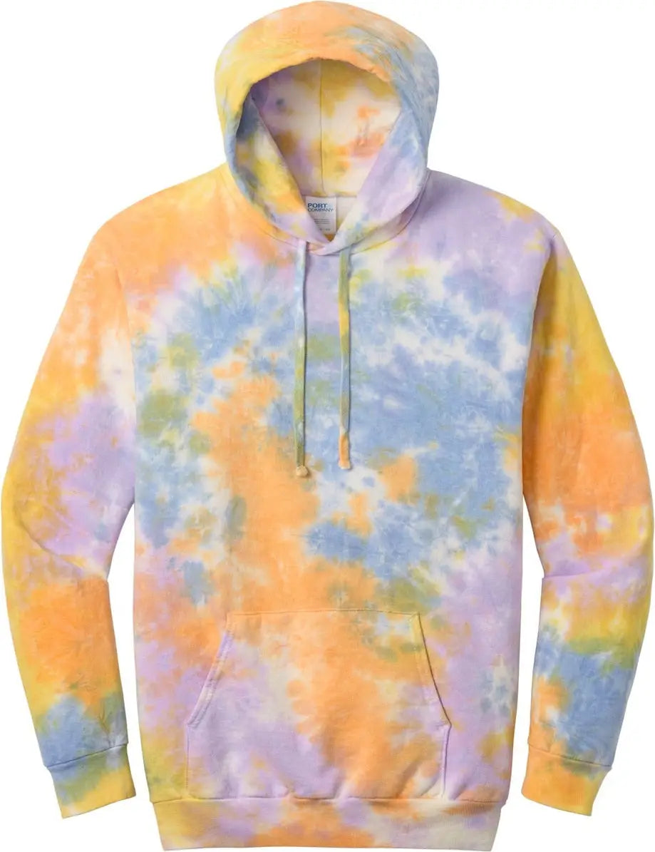 Port & Company Pc144 co Crystal Tie-dye Pullover Hoodie - Sherbet Colorburst
