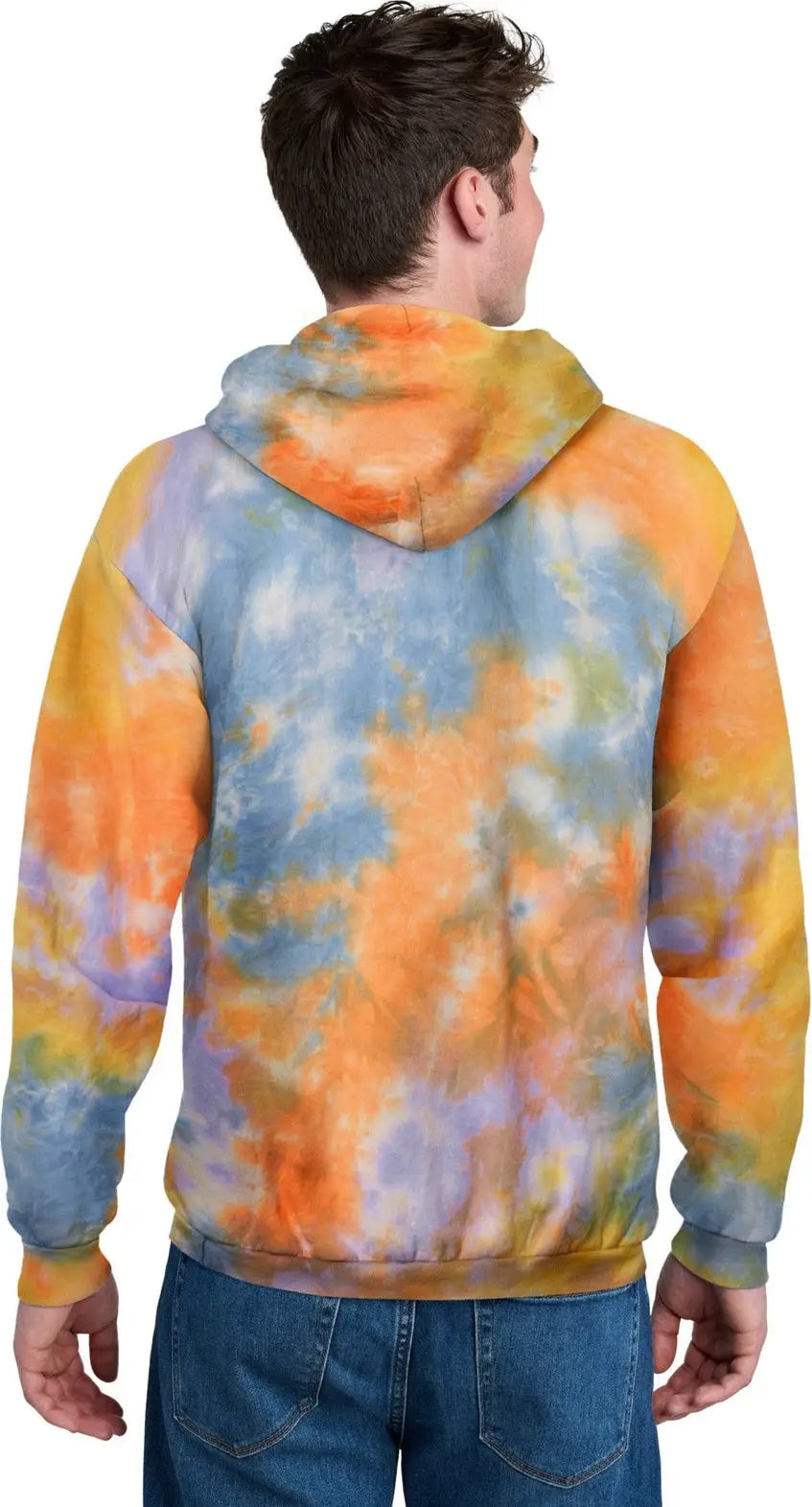 Port & Company Pc144 co Crystal Tie-dye Pullover Hoodie - Sherbet Colorburst