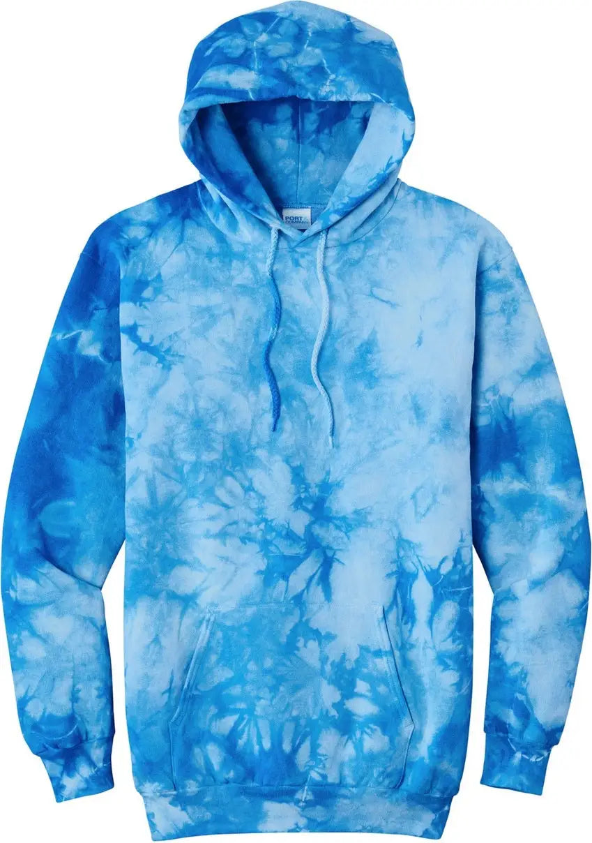 Port & Company Pc144 co Crystal Tie-dye Pullover Hoodie - Sky Blue