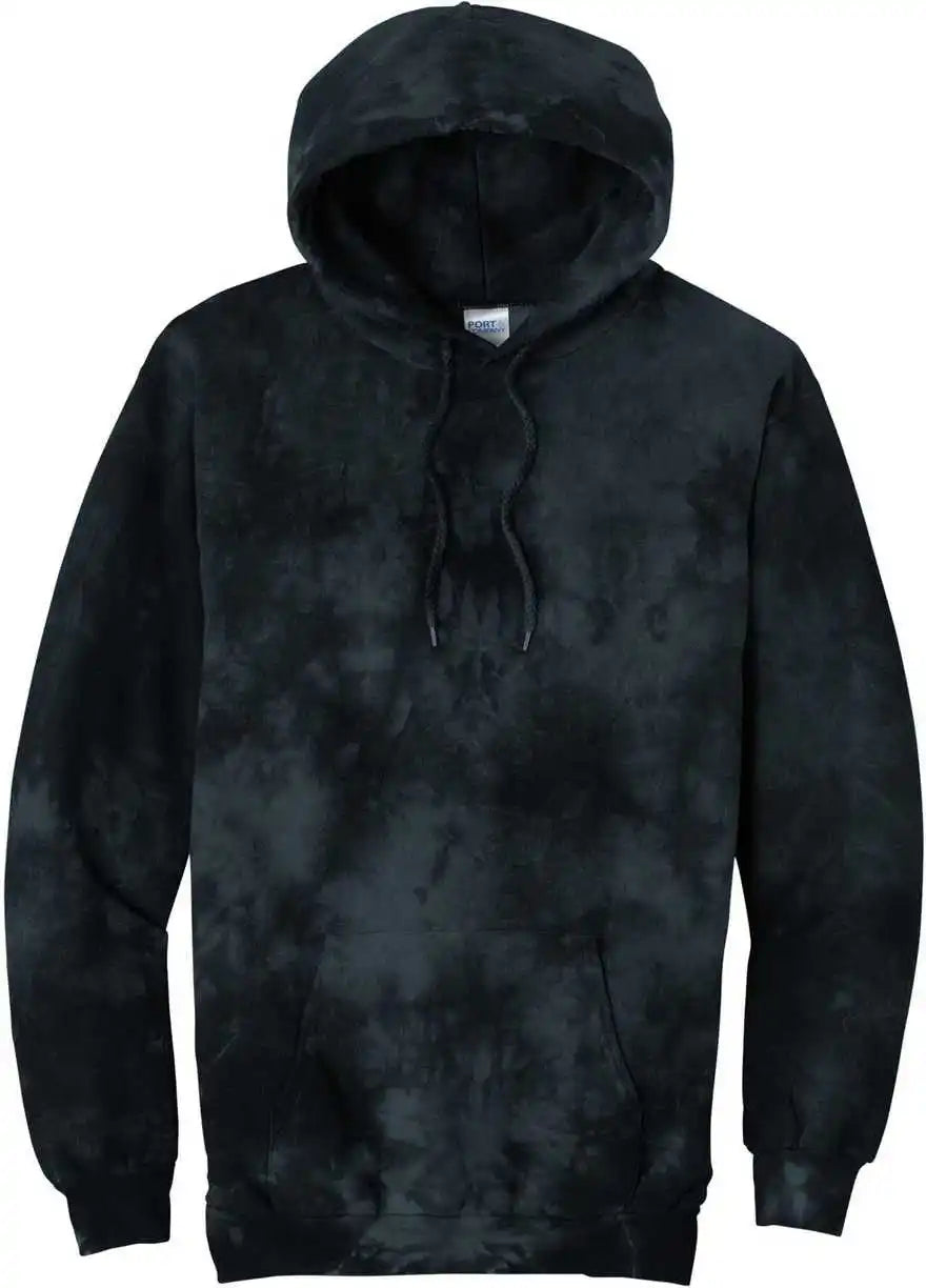 Port &amp; Company Pc144 Crystal Tie Dye Pullover Hoodie Black