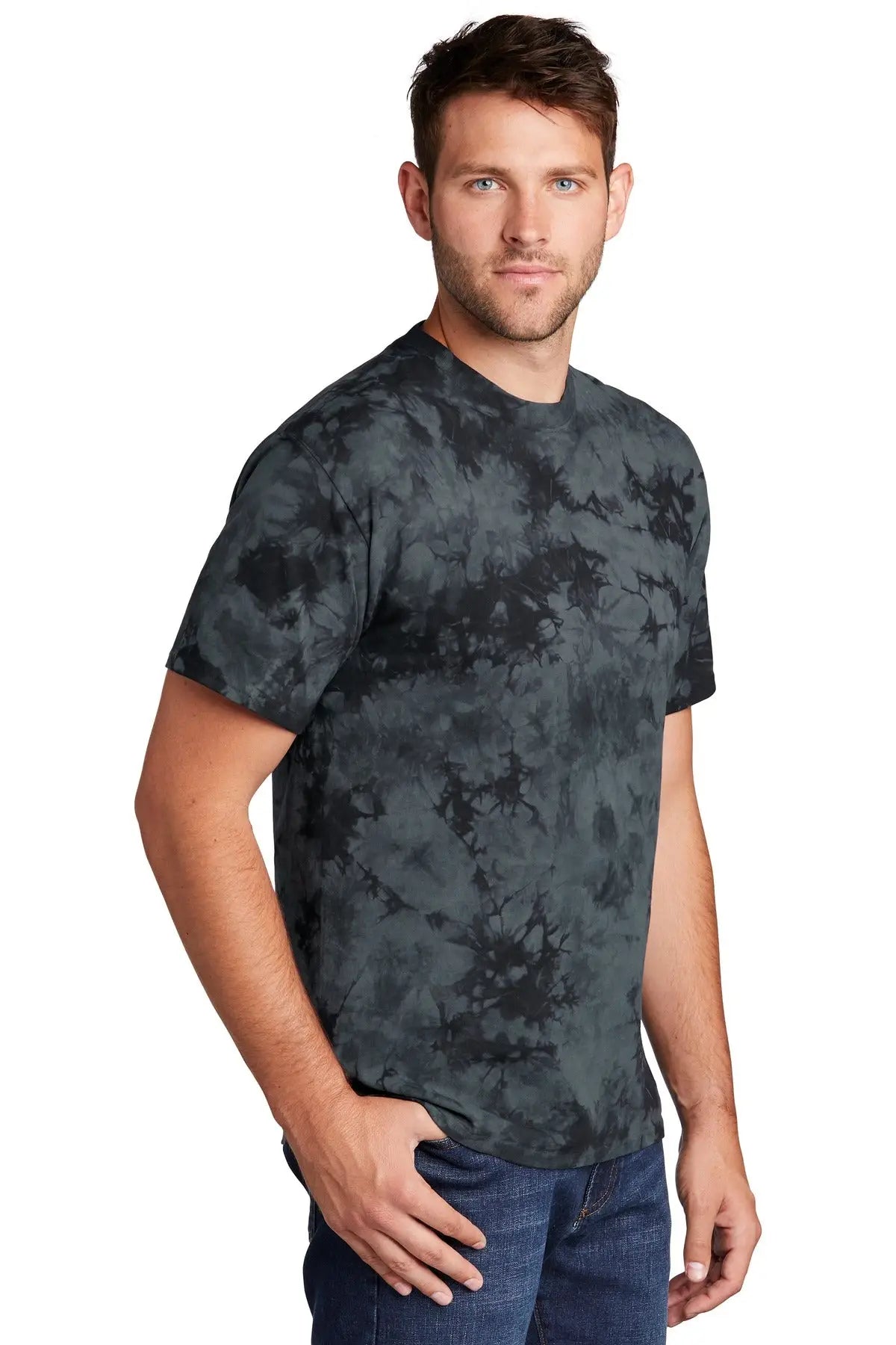 Port & Company Pc145 co Crystal Tie-dye Tee - Black