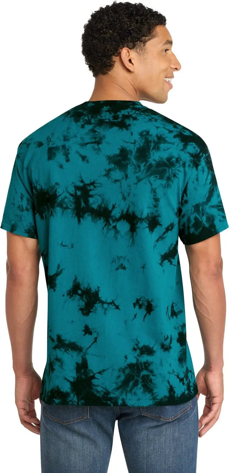 Port & Company Pc145 co Crystal Tie-dye Tee - Black Teal