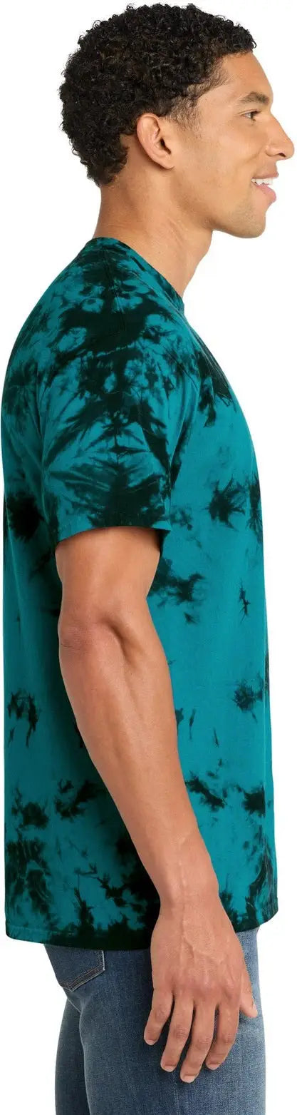 Port & Company Pc145 co Crystal Tie-dye Tee - Black Teal