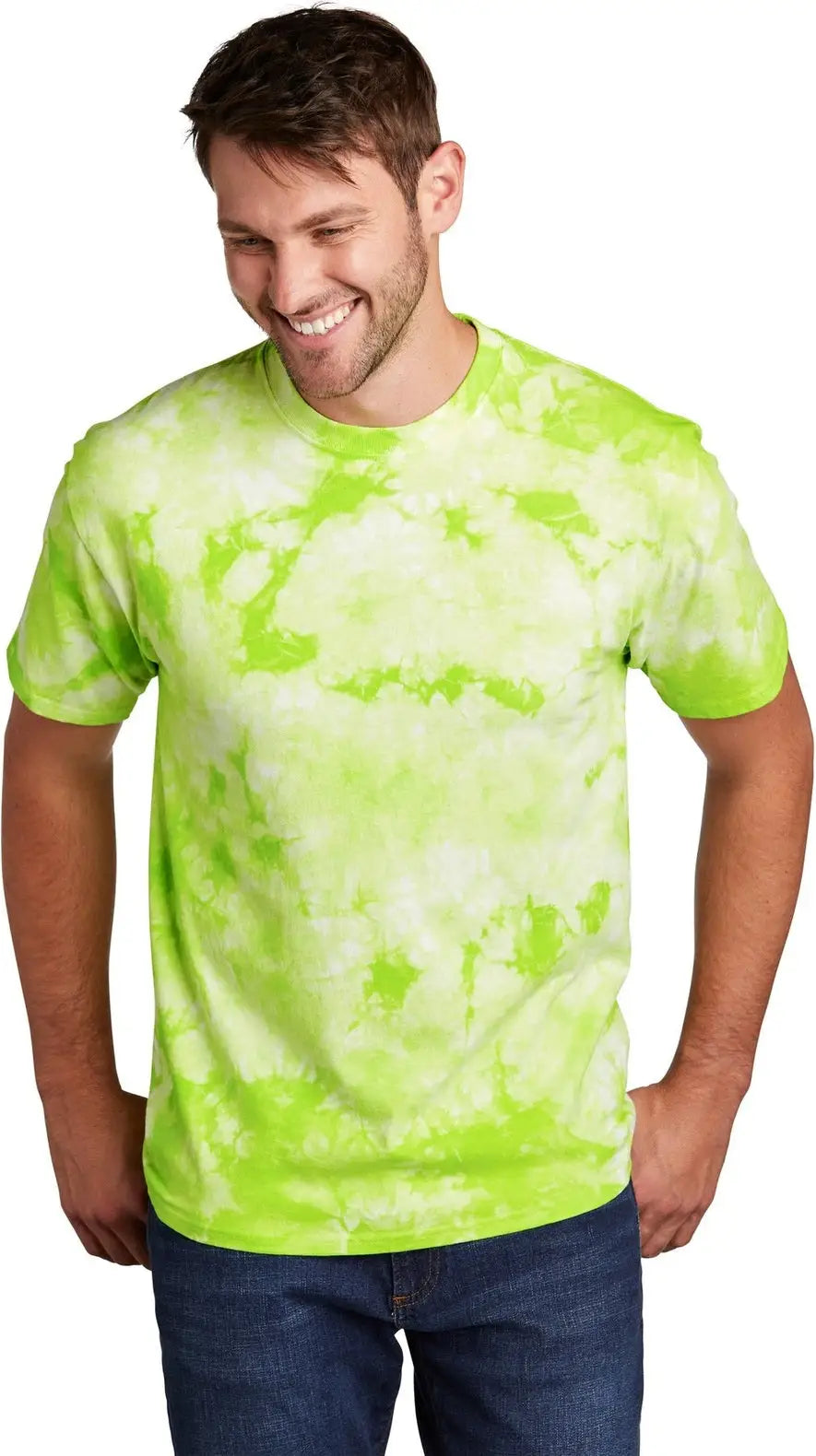 Port & Company Pc145 co Crystal Tie-dye Tee - Lemon Lime