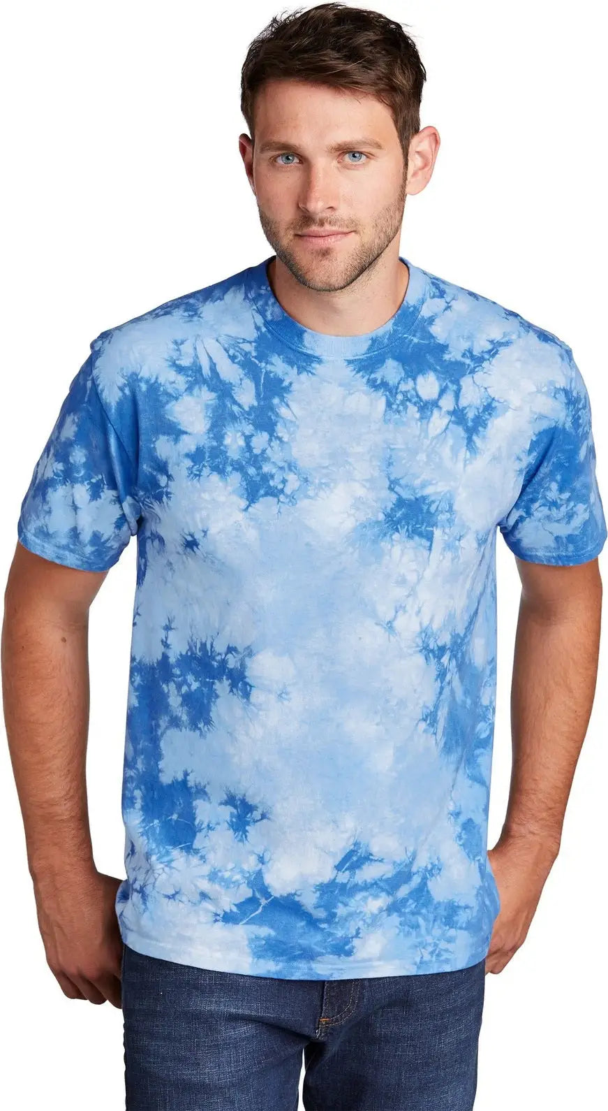 Port & Company Pc145 co Crystal Tie-dye Tee - Sky Blue