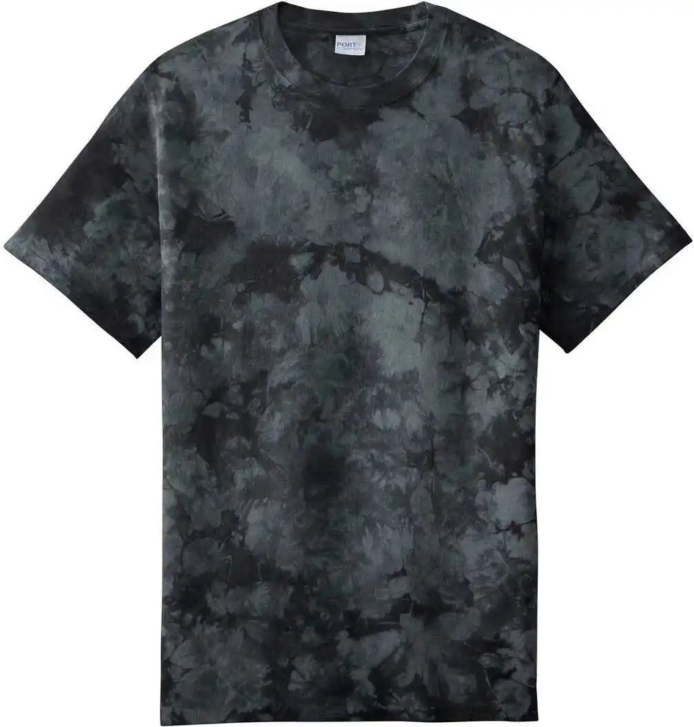 Port &amp; Company Pc145 Crystal Tie Dye Tee Black