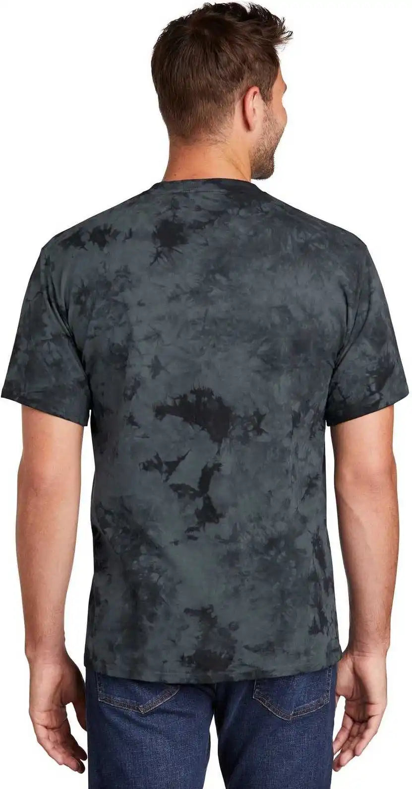 Port &amp; Company Pc145 Crystal Tie Dye Tee Black