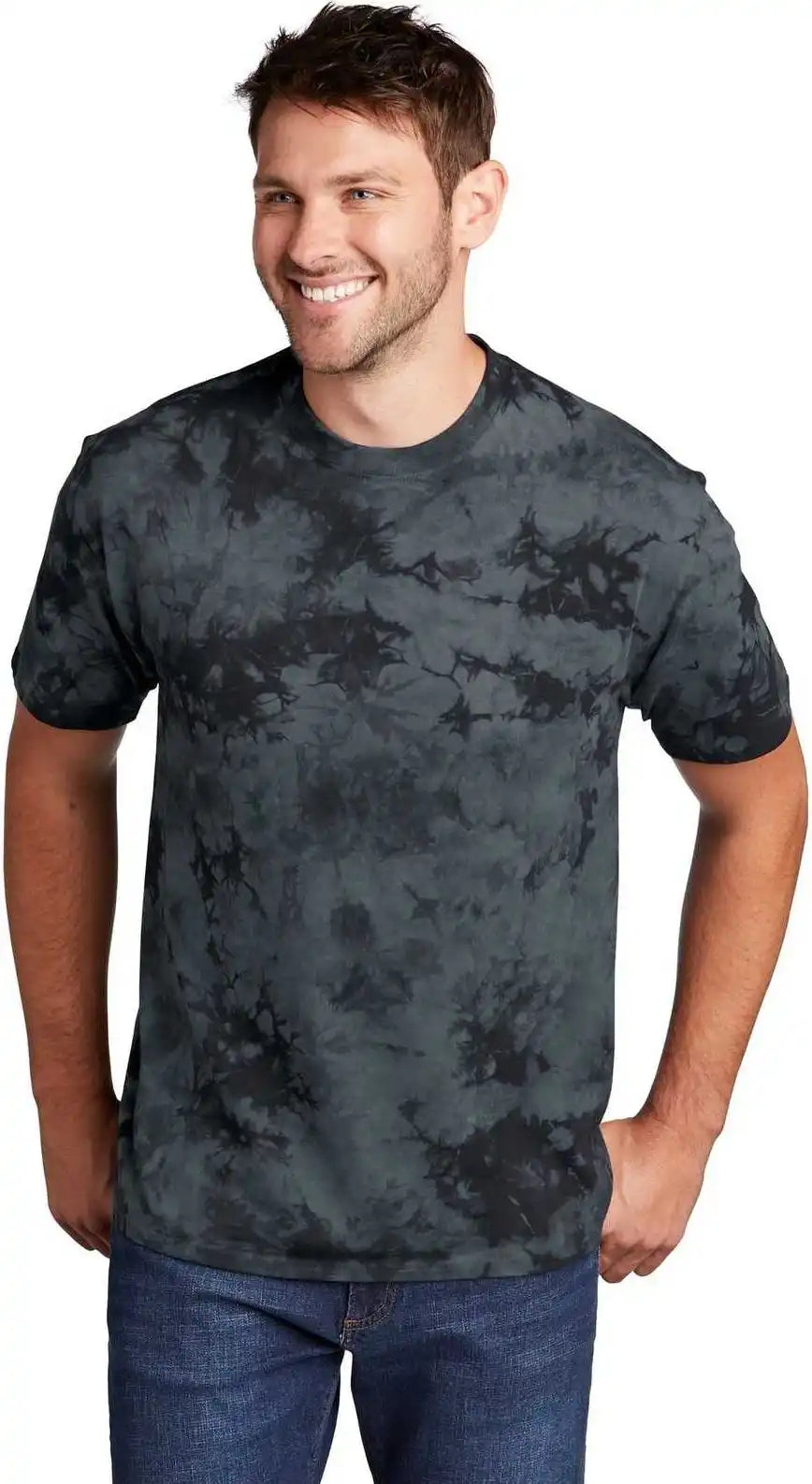 Port & Company Pc145 Crystal Tie Dye Tee Black