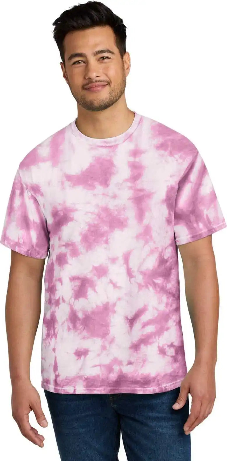 Port & Company Pc145 Crystal Tie Dye Tee Brtpink