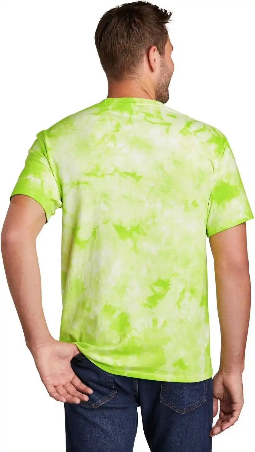 Port & Company Pc145 Crystal Tie Dye Tee Lemon Lime