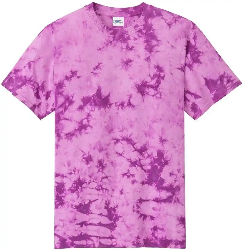 Port &amp; Company Pc145 Crystal Tie Dye Tee Purple