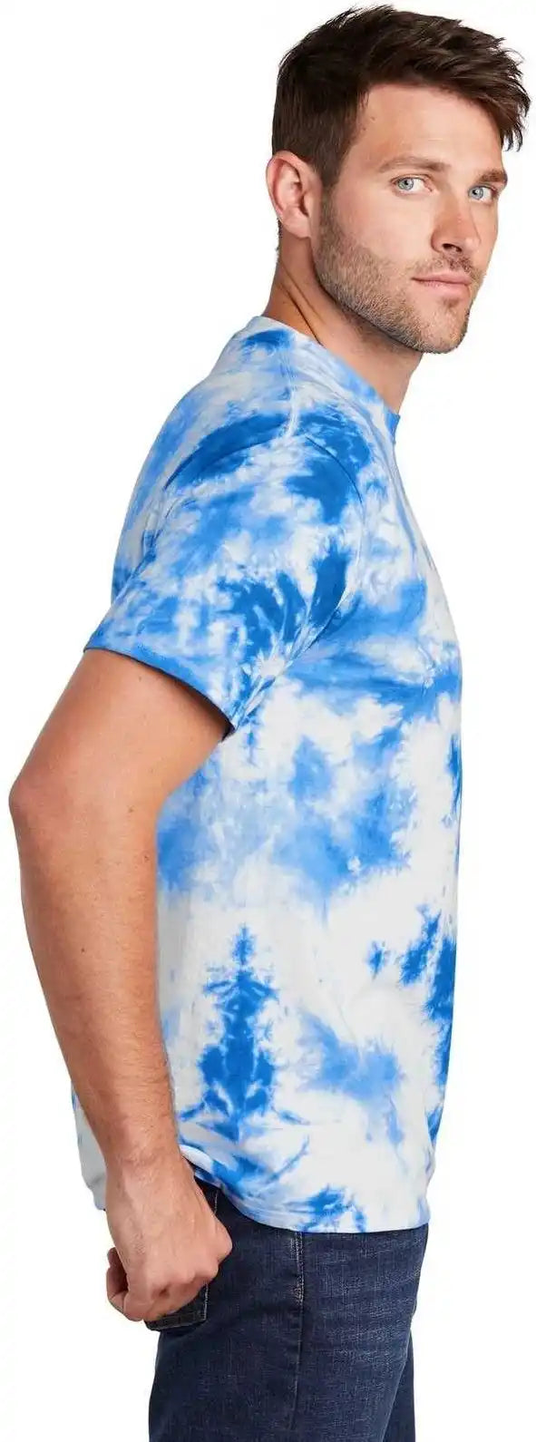 Port &amp; Company Pc145 Crystal Tie Dye Tee True Royal