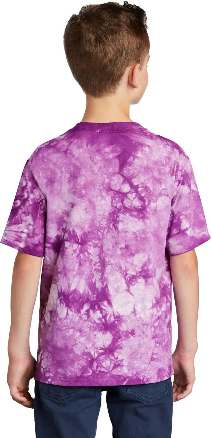 Port & Company Pc145y co Youth Crystal Tie-dye Tee - Purple