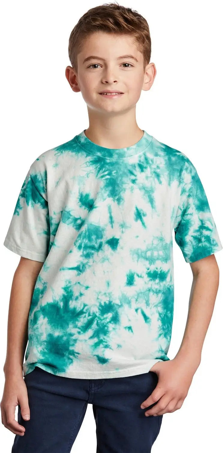 Port & Company Pc145y co Youth Crystal Tie-dye Tee - Teal
