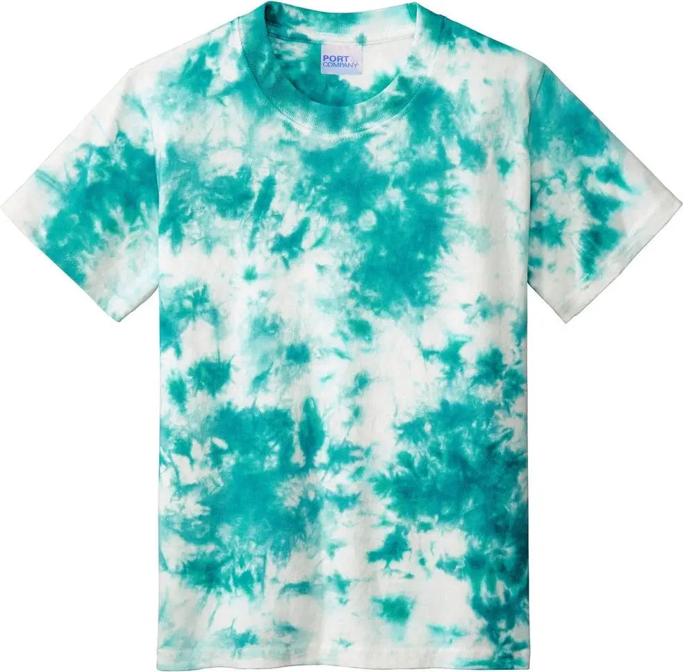 Port & Company Pc145y co Youth Crystal Tie-dye Tee - Teal