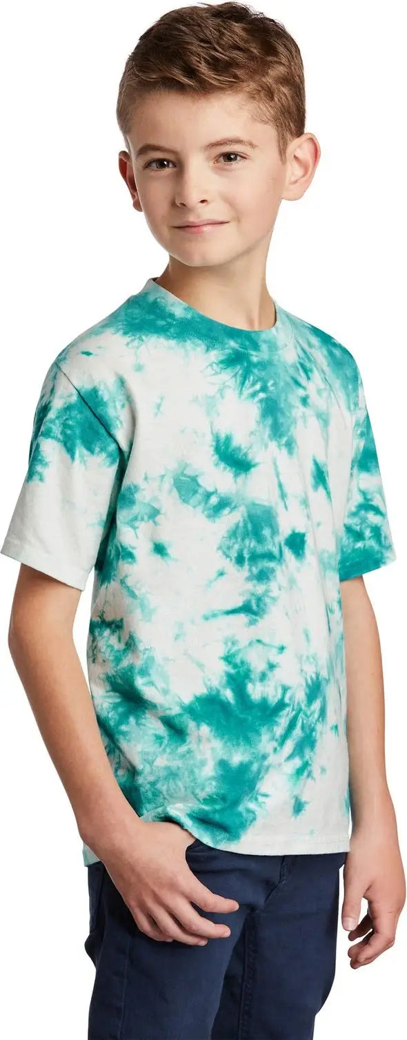 Port & Company Pc145y co Youth Crystal Tie-dye Tee - Teal