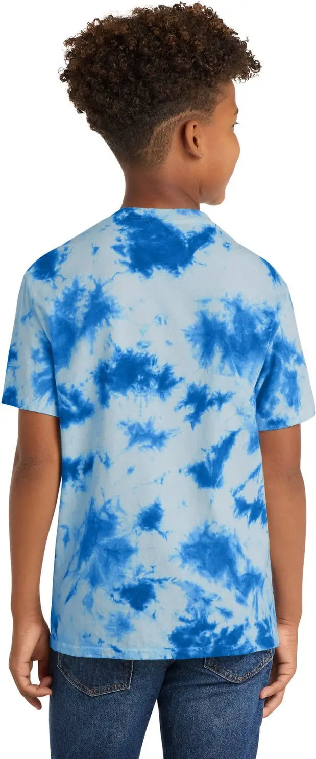 Port & Company Pc145y co Youth Crystal Tie-dye Tee - True Royal