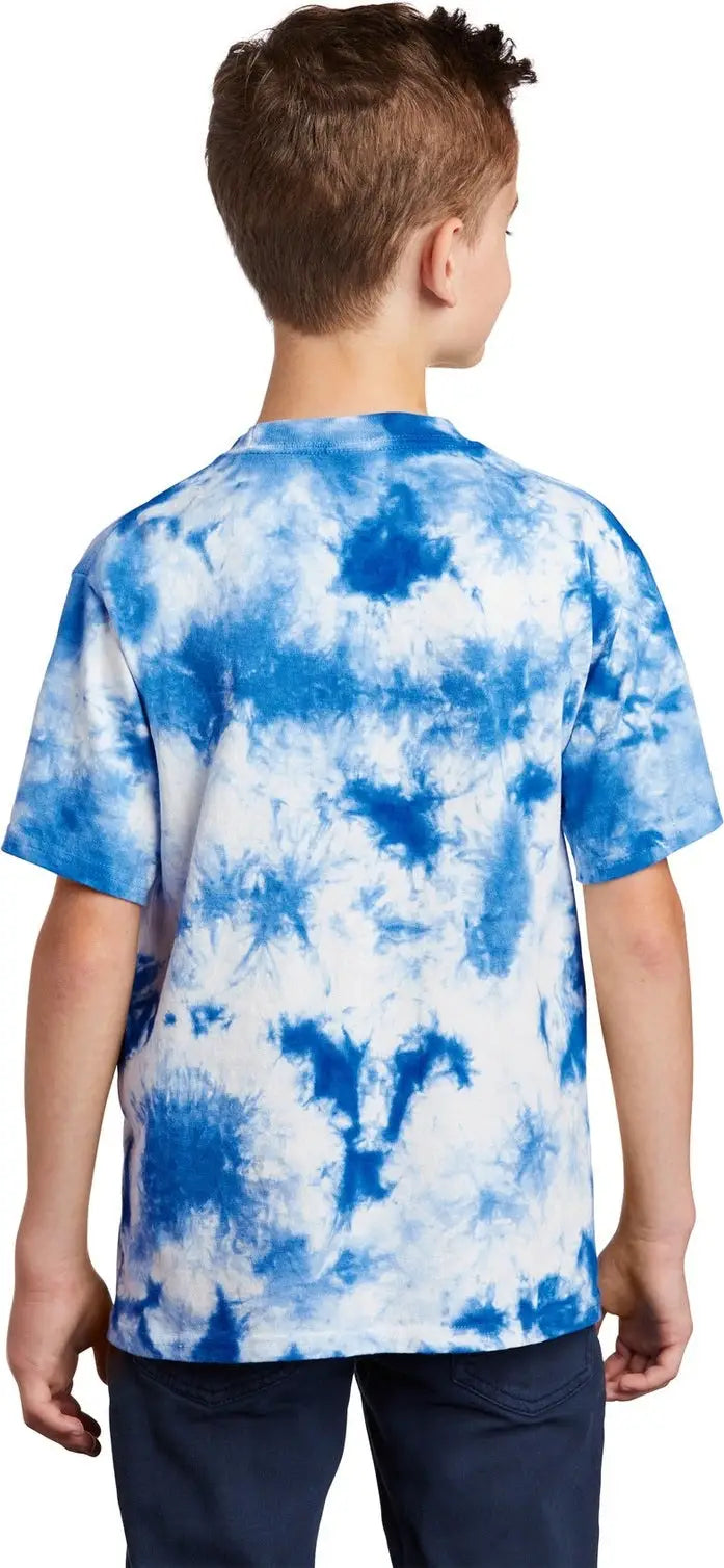 Port & Company Pc145y co Youth Crystal Tie-dye Tee - True Royal