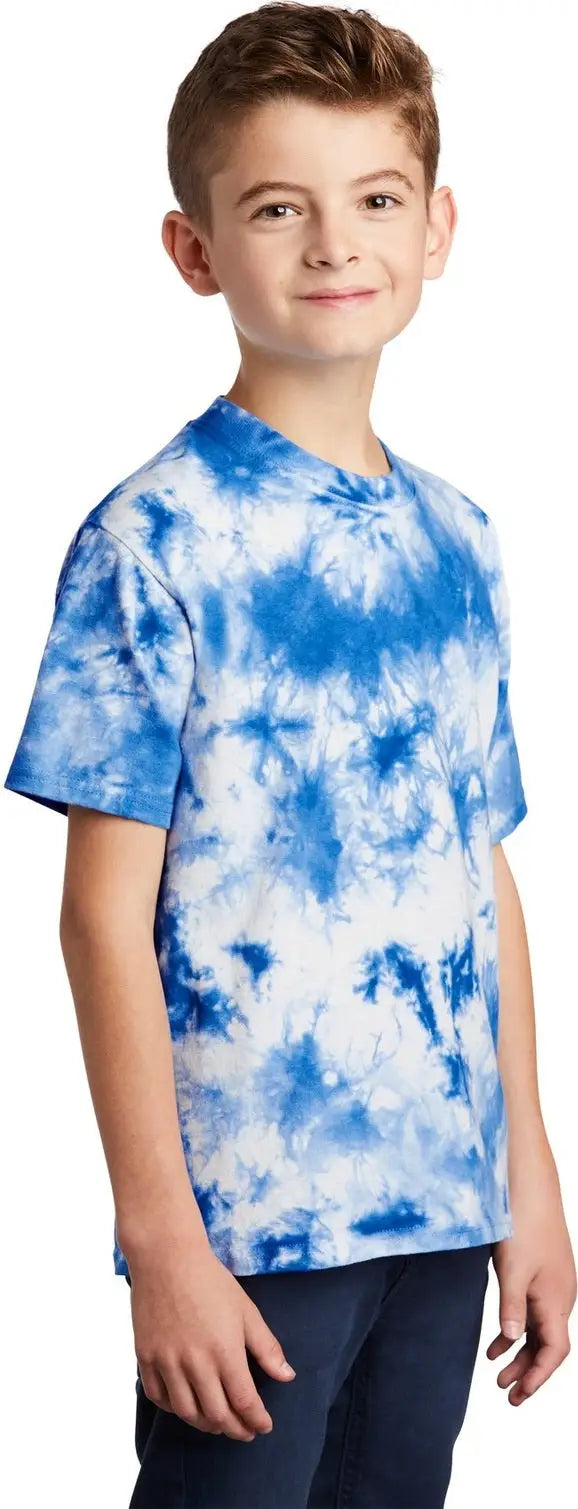 Port & Company Pc145y co Youth Crystal Tie-dye Tee - True Royal