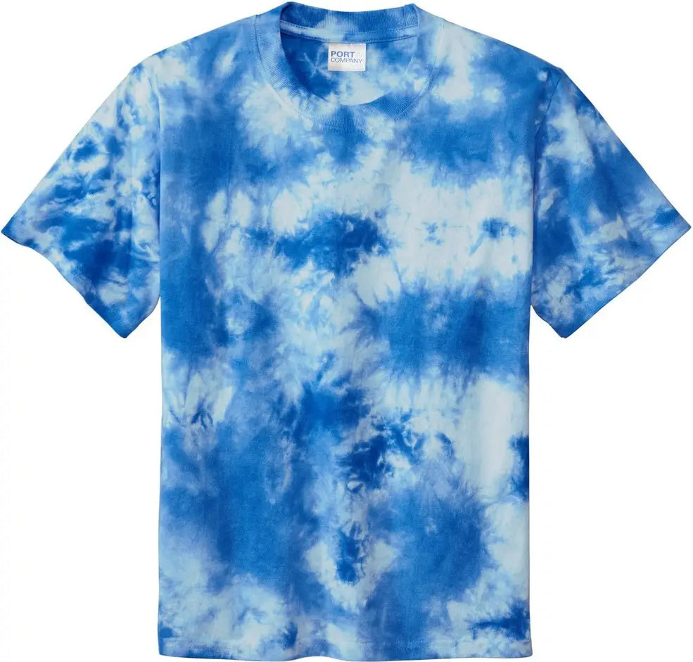 Port & Company Pc145y co Youth Crystal Tie-dye Tee - True Royal