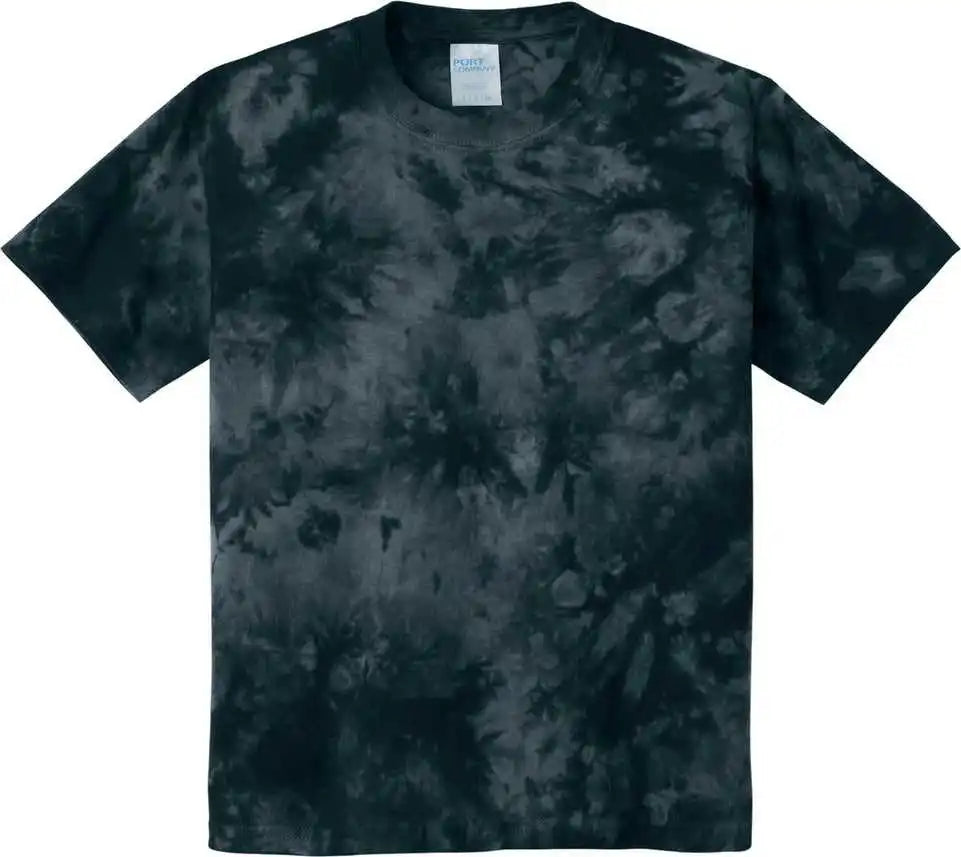 Port & Company Pc145y Youth Crystal Tie Dye Tee Black