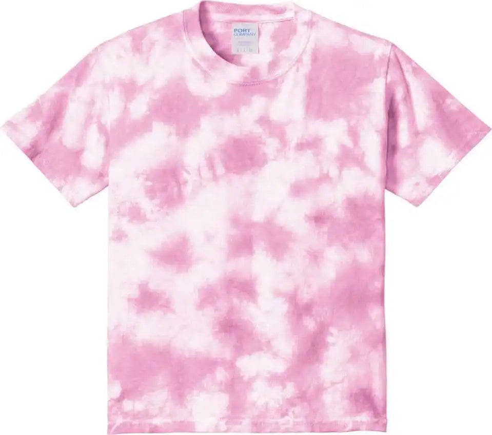 Port & Company Pc145y Youth Crystal Tie Dye Tee Brtpink