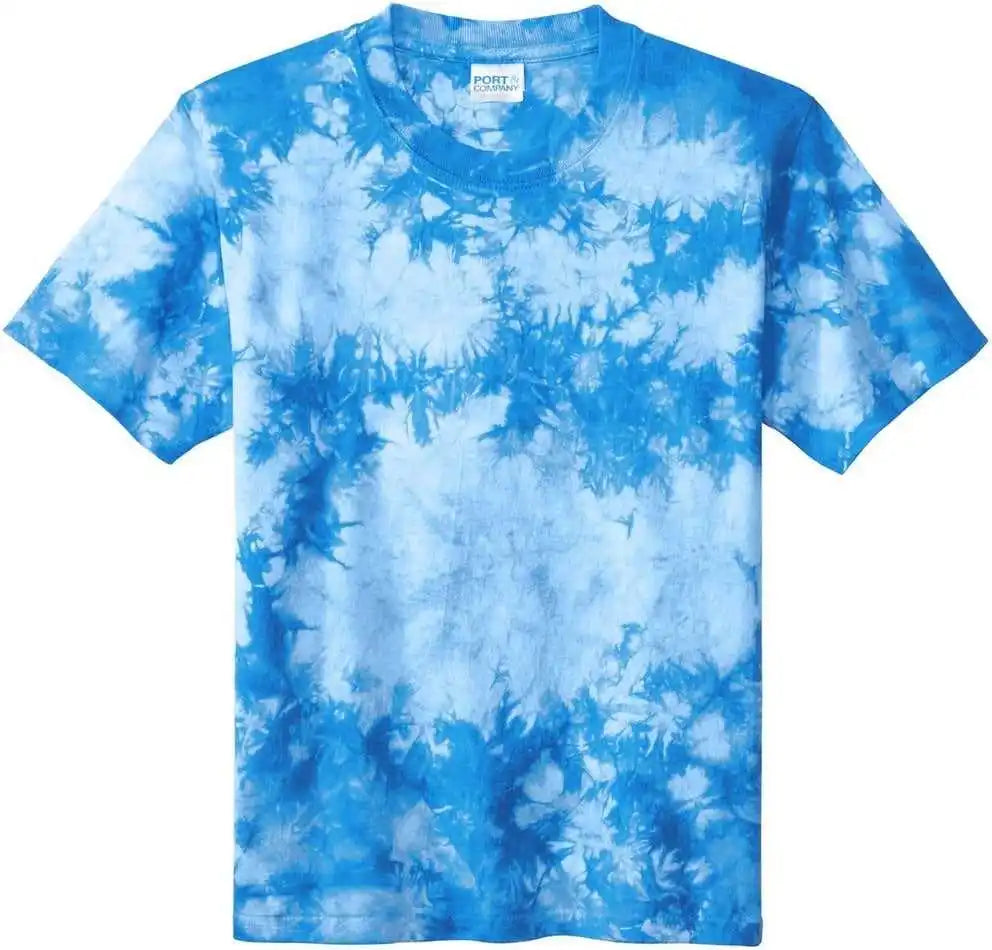 Port & Company Pc145y Youth Crystal Tie-dye Tee - Sky Blue