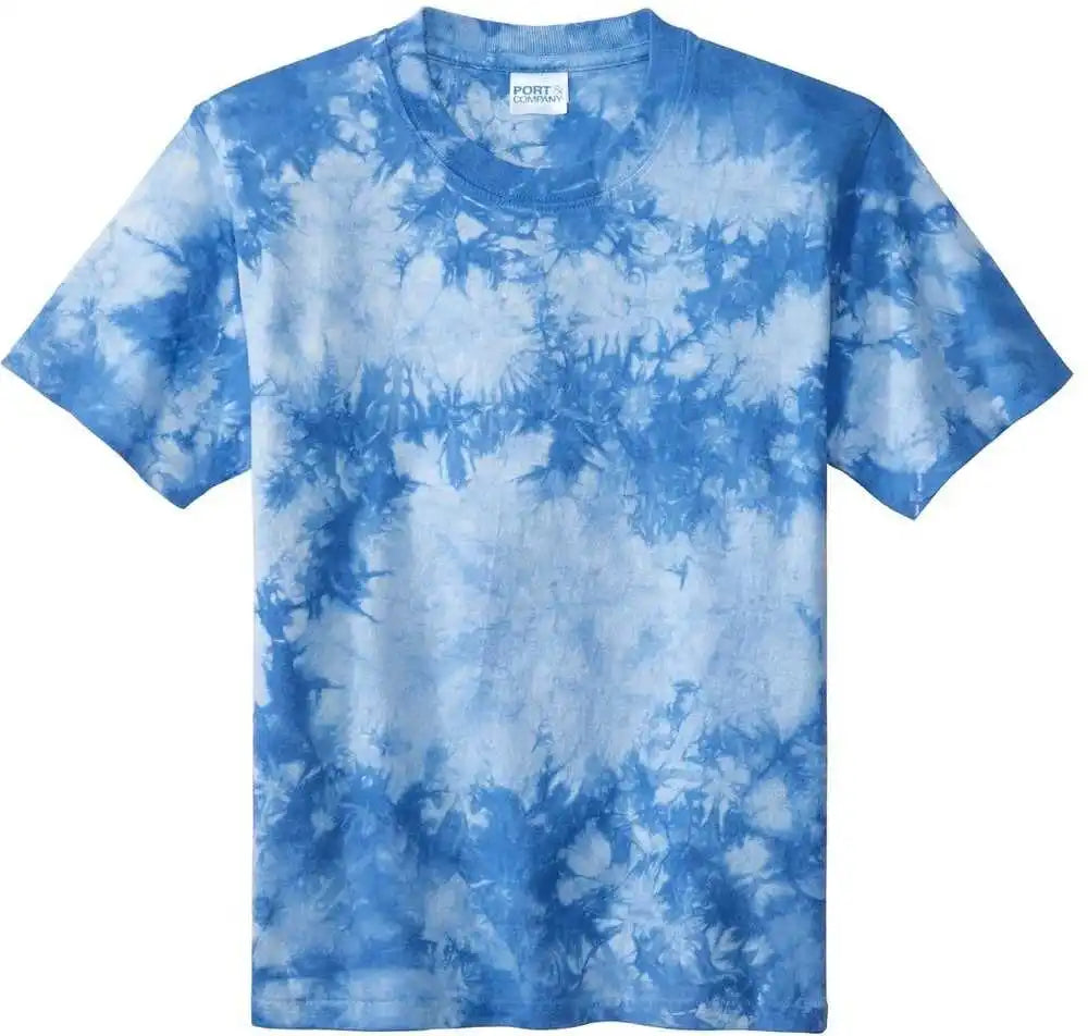 Port &amp; Company Pc145y Youth Crystal Tie-dye Tee - Sky Blue