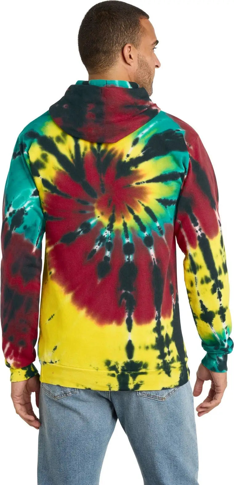 Port & Company Pc146 co Tie-dye Pullover Hooded Sweatshirt - Island Spiral