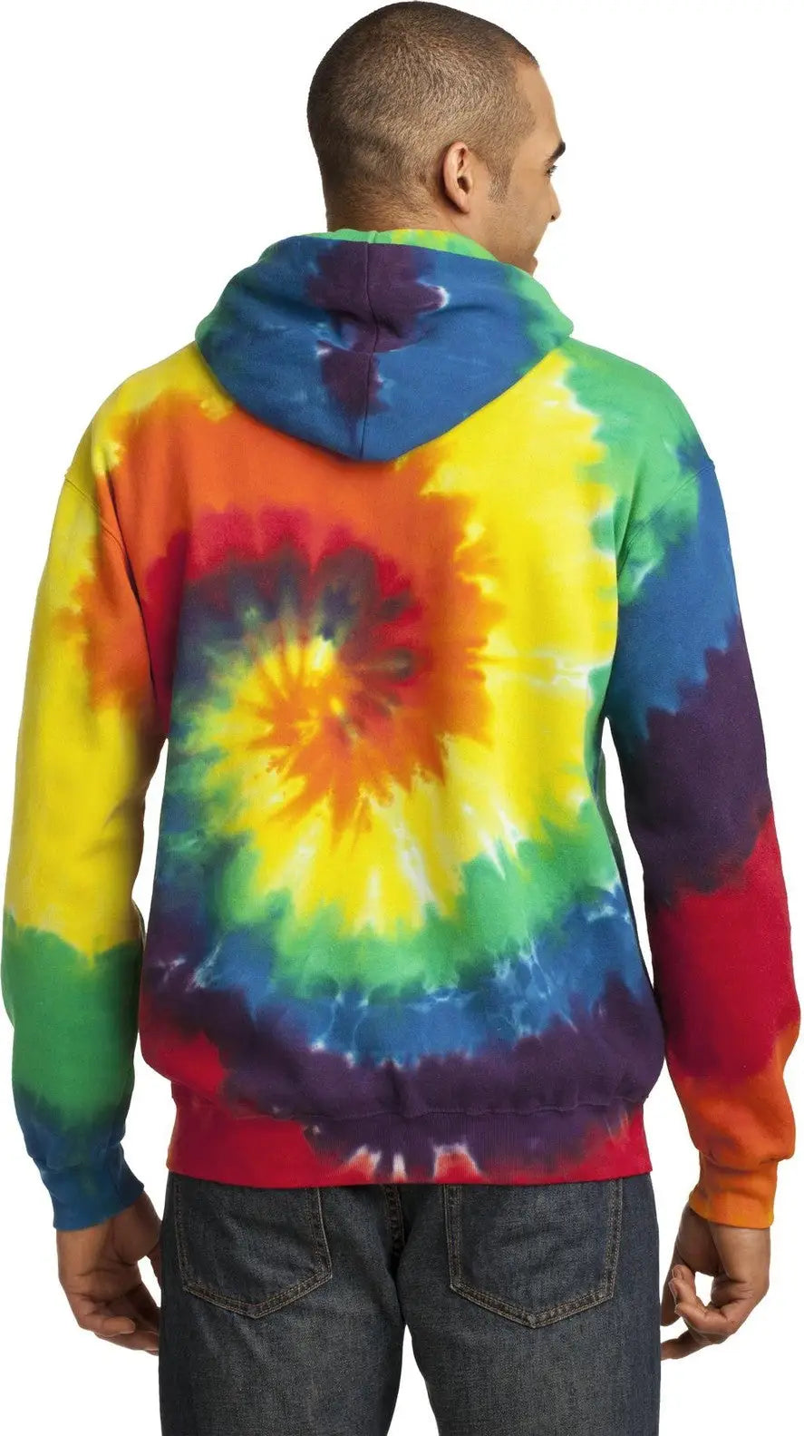 Port & Company Pc146 co Tie-dye Pullover Hooded Sweatshirt - Rainbow