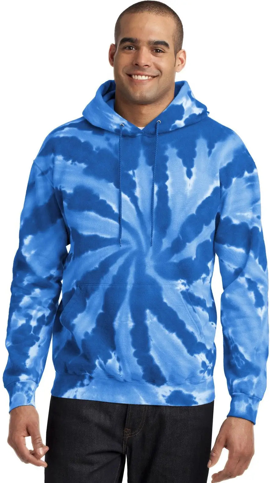Port & Company Pc146 co Tie-dye Pullover Hooded Sweatshirt - Royal - Adult s