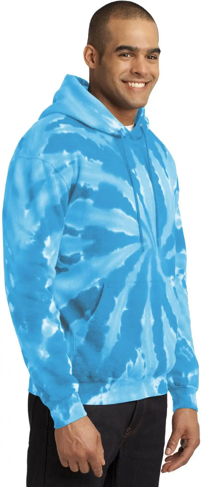 Port & Company Pc146 co Tie-dye Pullover Hooded Sweatshirt - Turquoise