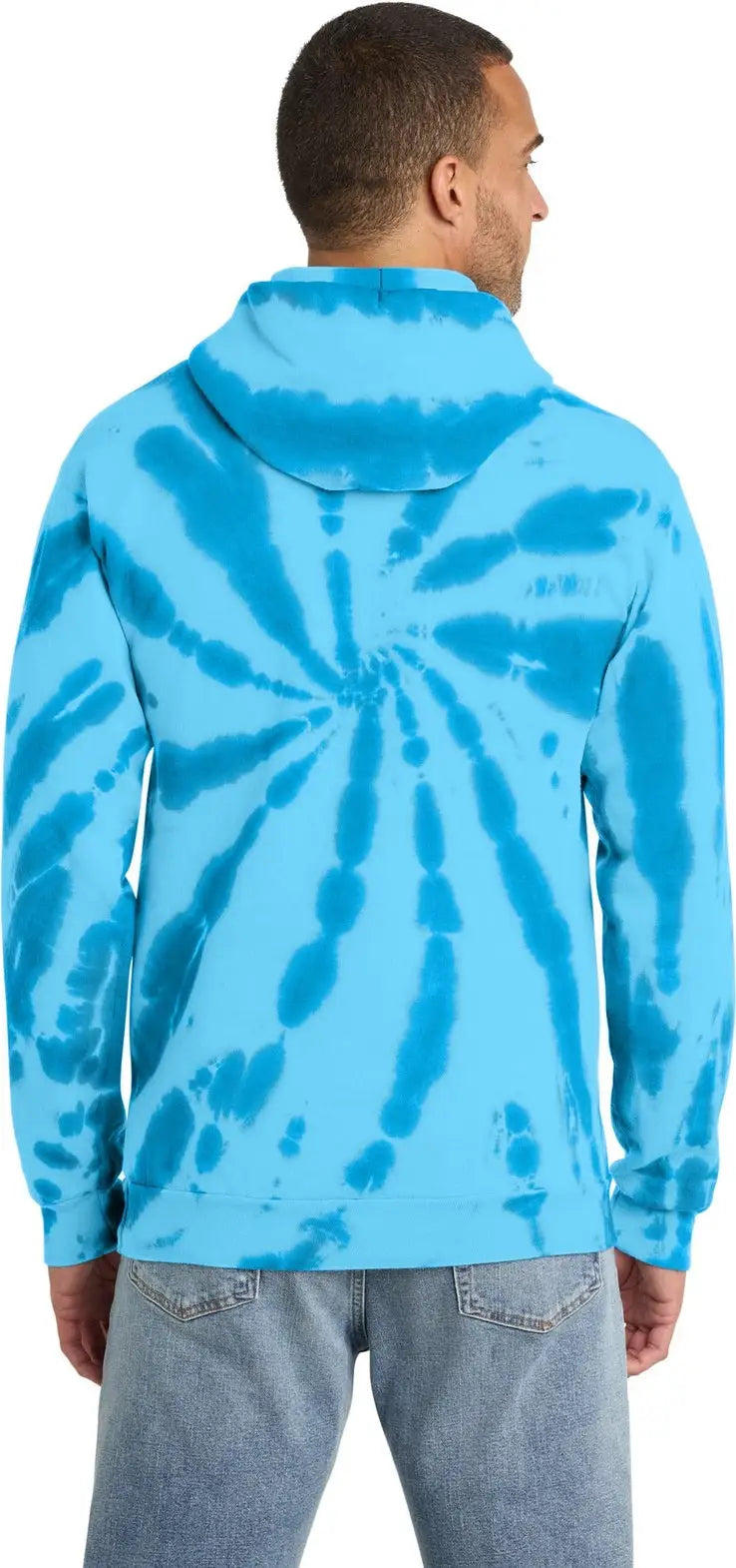 Port & Company Pc146 co Tie-dye Pullover Hooded Sweatshirt - Turquoise