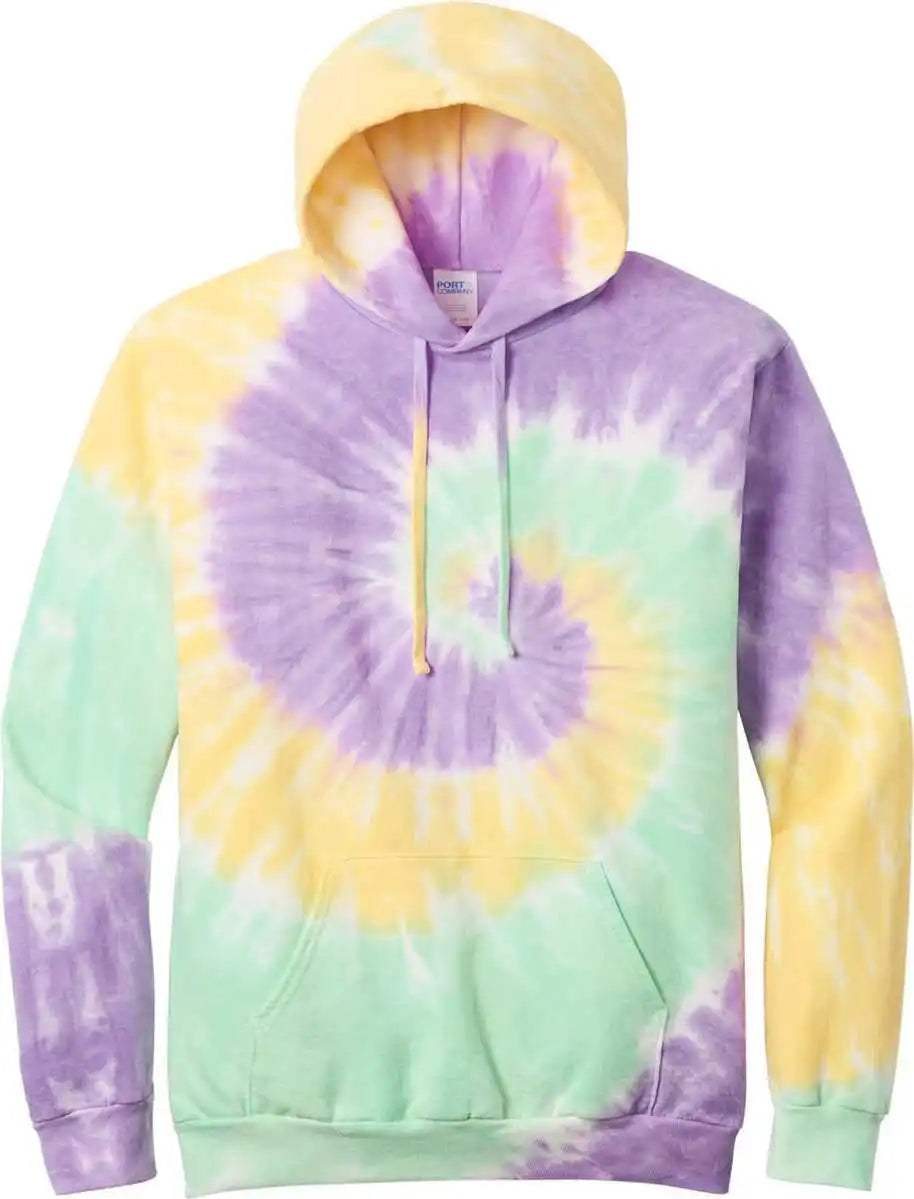 Port & Company Pc146 Tie Dye Pullover Hooded Sweatshirt Mintrnbw