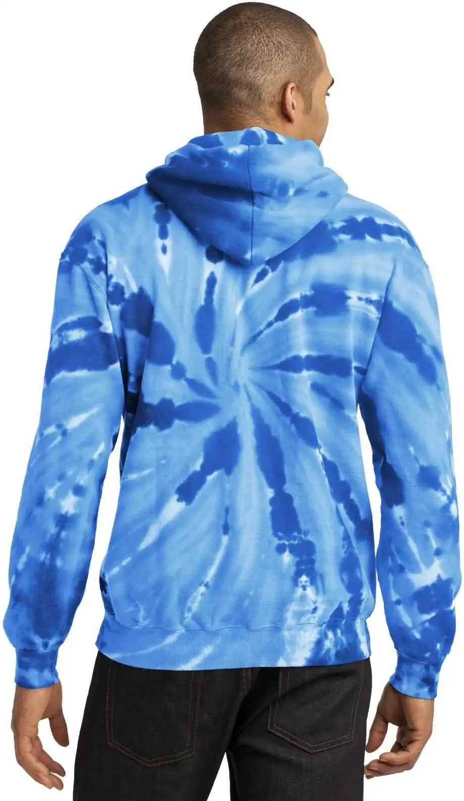 Port &amp; Company Pc146 Tie Dye Pullover Hooded Sweatshirt Royal