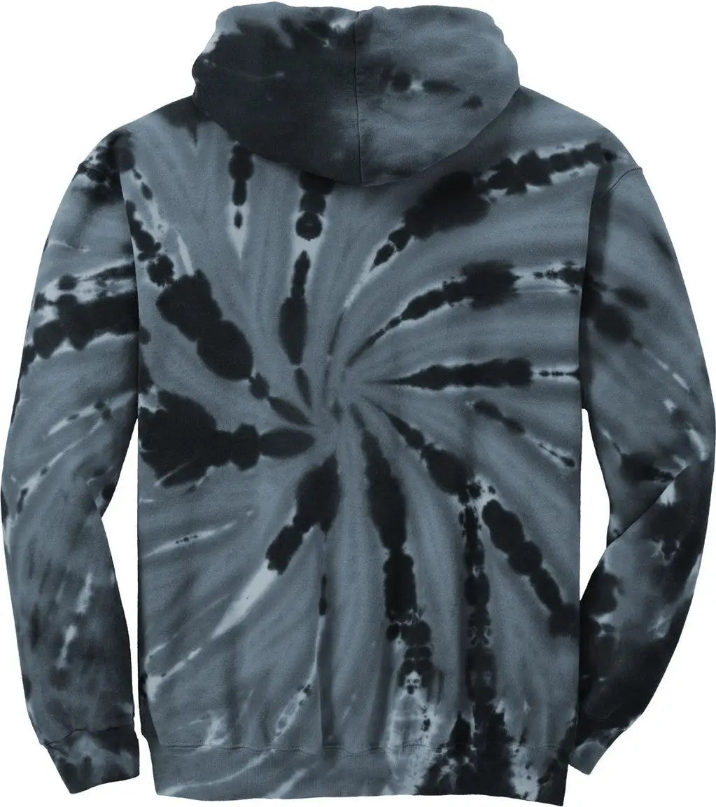 Port & Company Pc146y co Youth Tie-dye Pullover Hooded Sweatshirt - Black - Xs