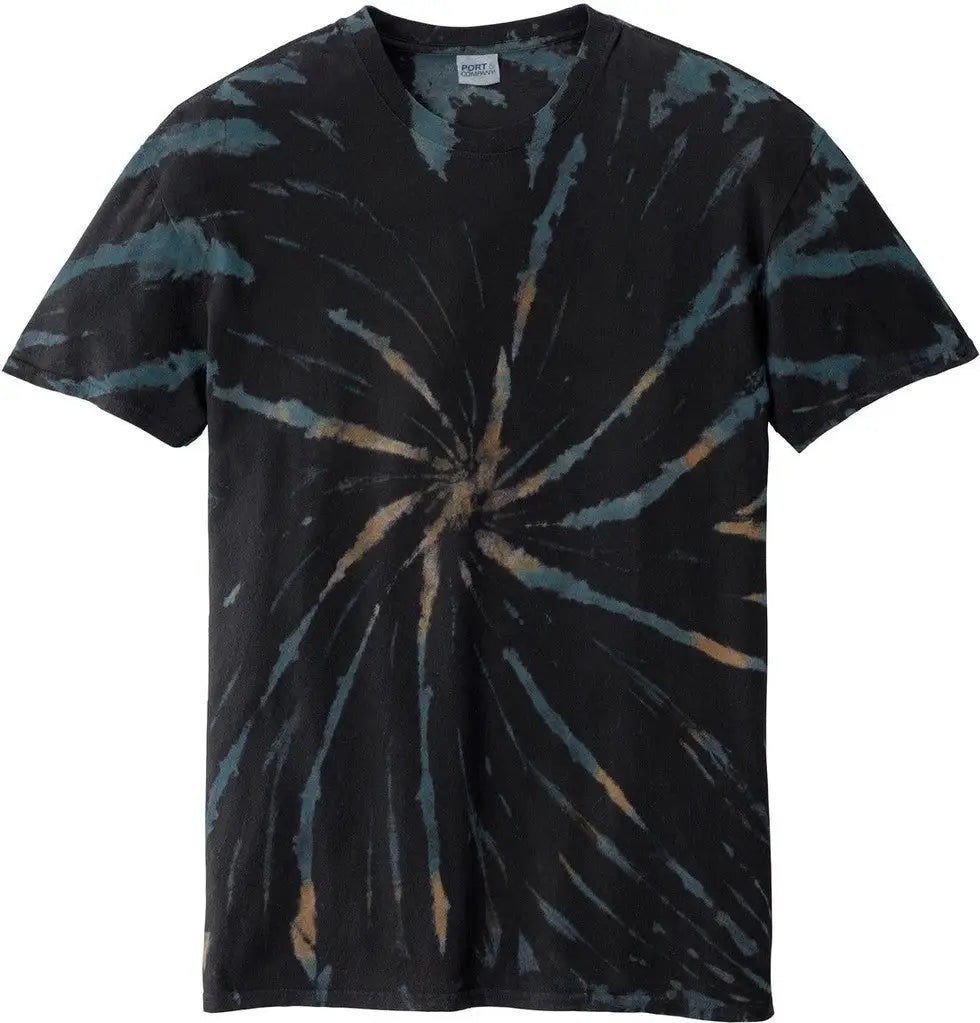 Port & Company Pc147 co Tie-dye Tee - Black Galaxy Spiral
