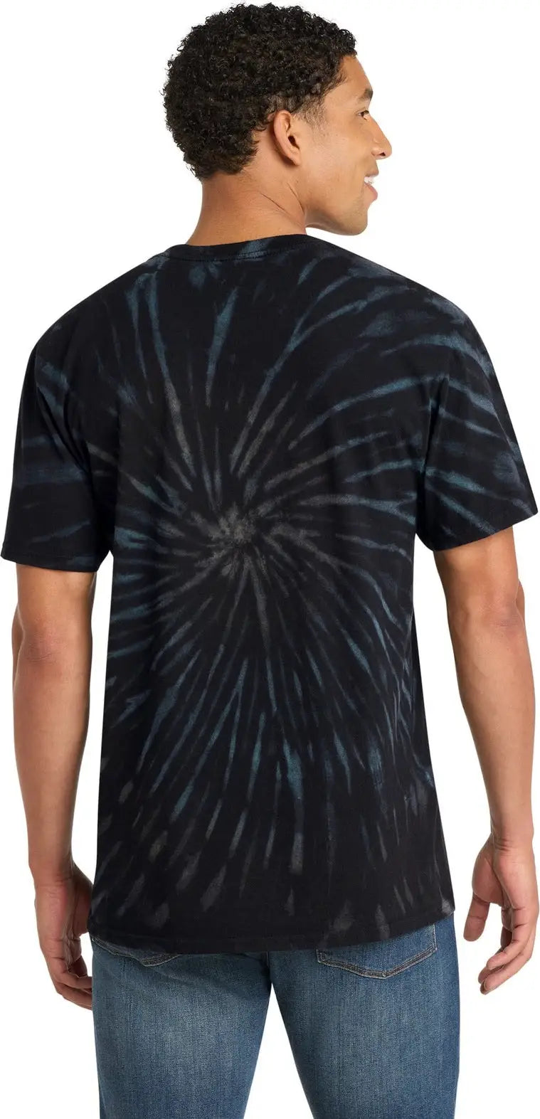 Port & Company Pc147 co Tie-dye Tee - Black Galaxy Spiral