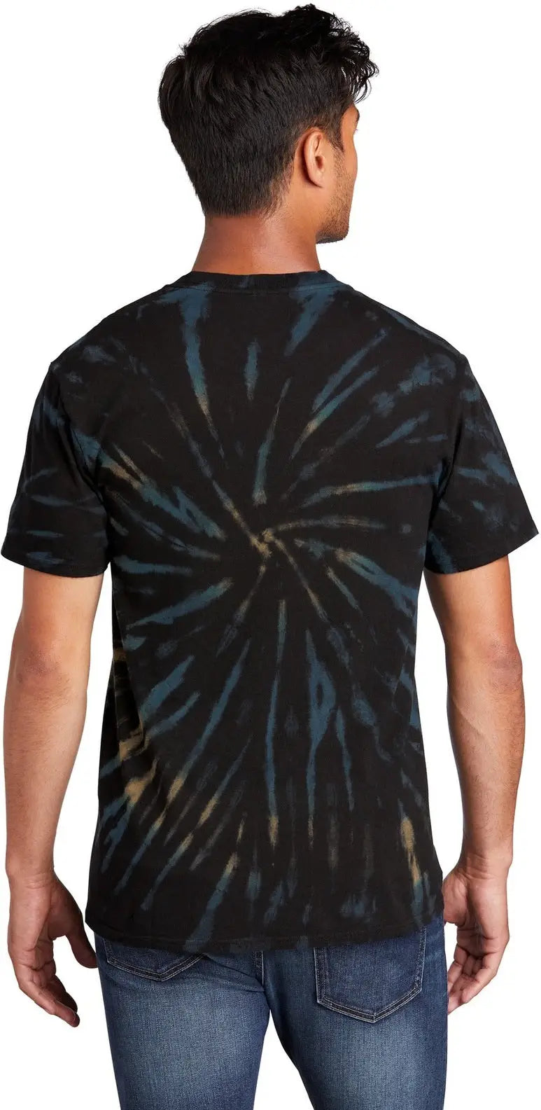 Port & Company Pc147 co Tie-dye Tee - Black Galaxy Spiral