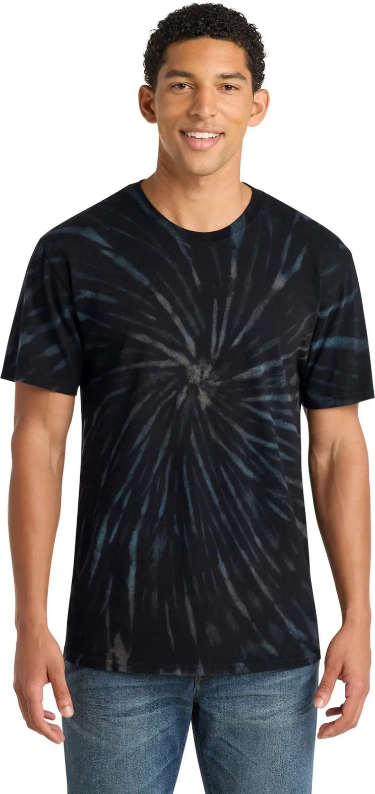 Port & Company Pc147 co Tie-dye Tee - Black Galaxy Spiral