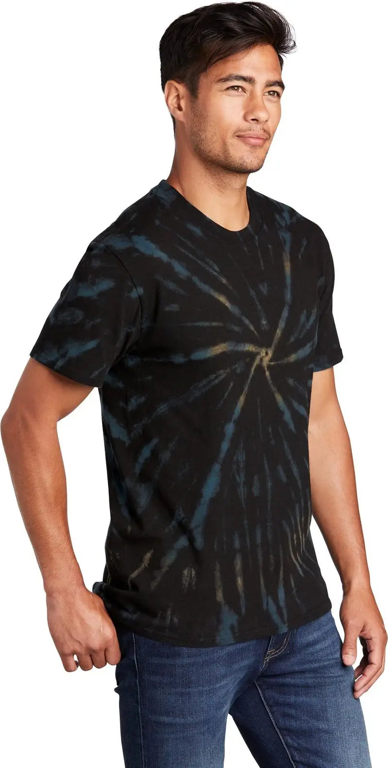 Port & Company Pc147 co Tie-dye Tee - Black Galaxy Spiral