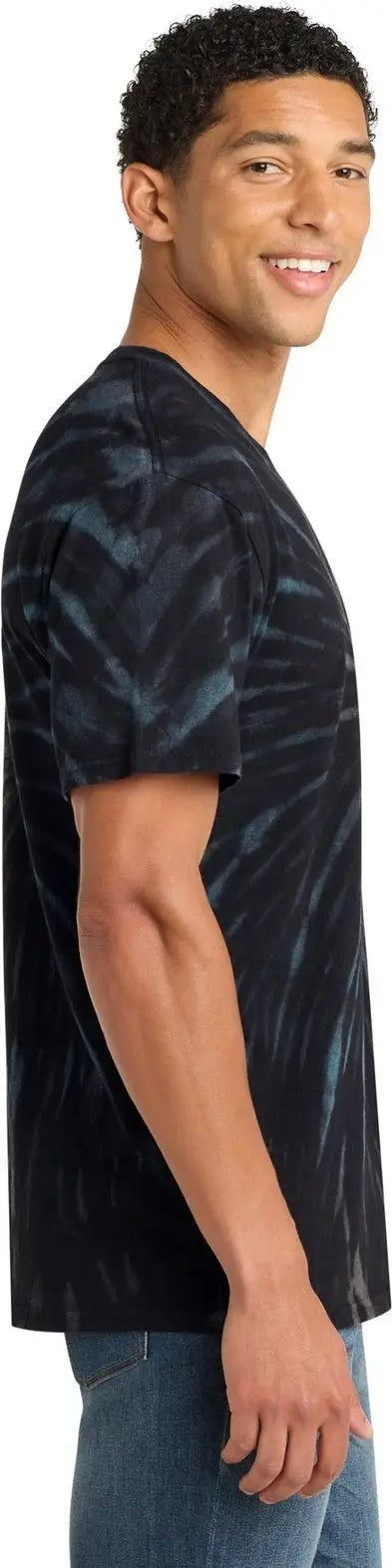 Port & Company Pc147 co Tie-dye Tee - Black Galaxy Spiral