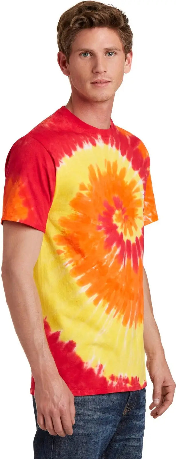 Port & Company Pc147 co Tie-dye Tee - Blaze Rainbow