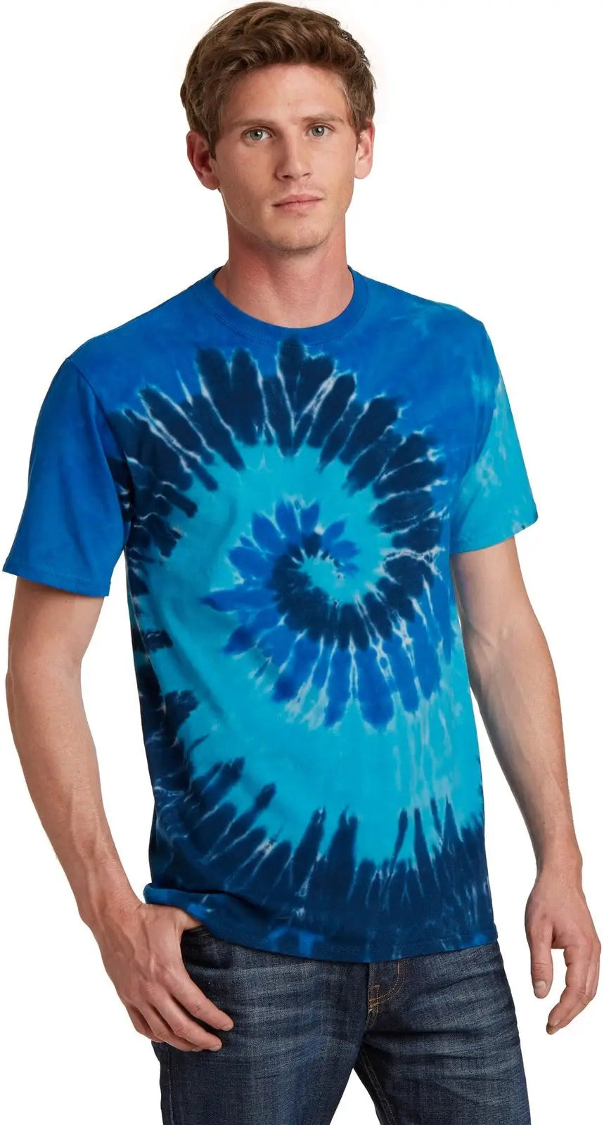 Port & Company Pc147 co Tie-dye Tee - Ocean Rainbow